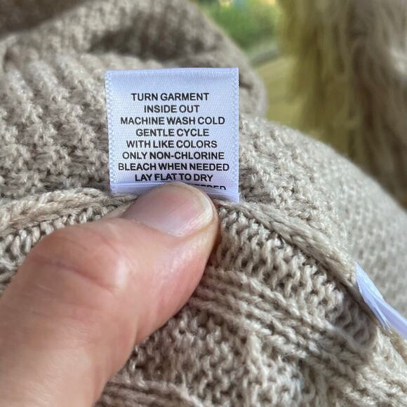 New York & Company Women's Longline Open Cardigan Sweater Beige Size L. NEW - Picture 8 of 8